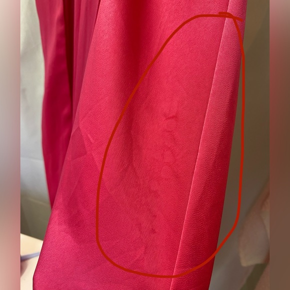 ✨Glinda🪄Satin Pink Wrap Dress - Picture 10 of 11